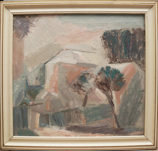 'Розовый день', авт. Ненастина Е.Н. 1993г., холст, масло, 45х50 см