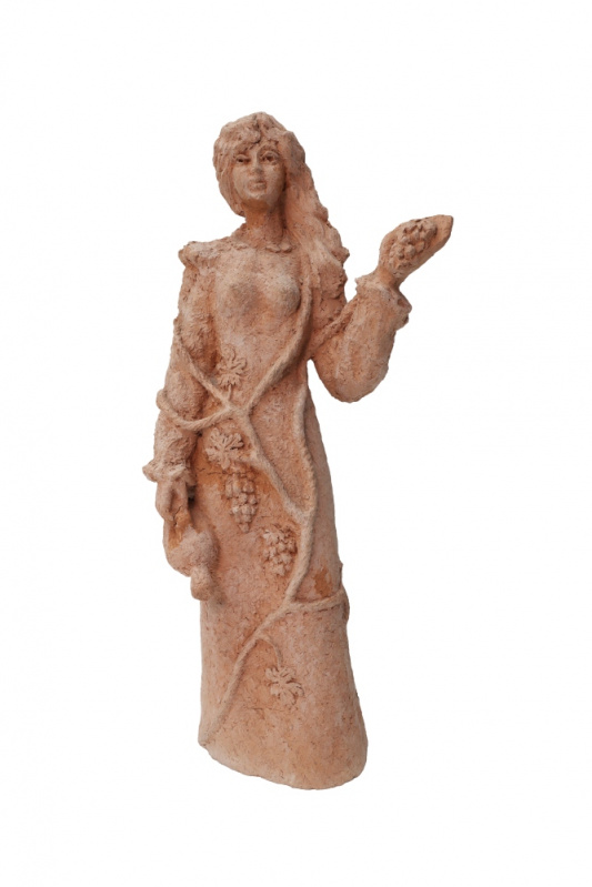 'Осень', авт. Вознесенская Э.В., 1990-е годы, глина, лепка, 28х13 см